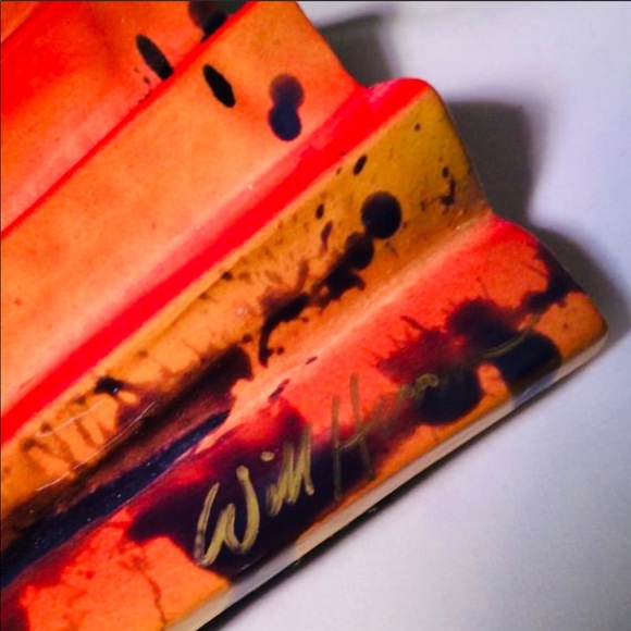 WILL HERRERA MAUI HAWAII BRONZE DRAGONFLY FAN SCULPTURE FINE CERAMIC DRAGONFLIES - Picture 5 of 6